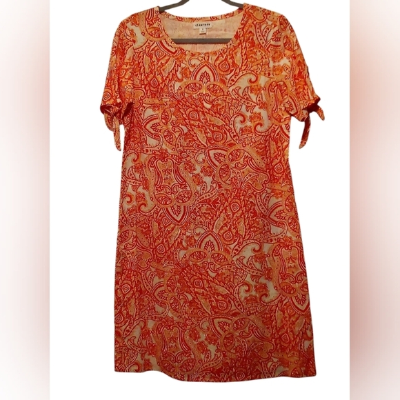 Chloe+Rene NWT- Knee Length, Round Neck, Short Sleeves W/ Ties, Size Small, Soft - Picture 10 of 12